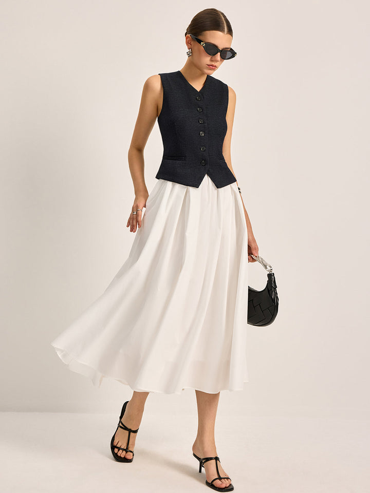 Lisslune | Elegant A-Line Pleated Skirt