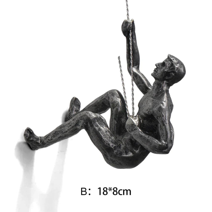 Lisslune | CraftedClimb Climbing Figures Wall Decoration – Inspiring Wall Art of Resin and Iron