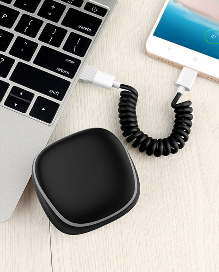 Lisslune | All-in-one spring cable power bank Type-c Android lightning storage box Emergency mini power bank