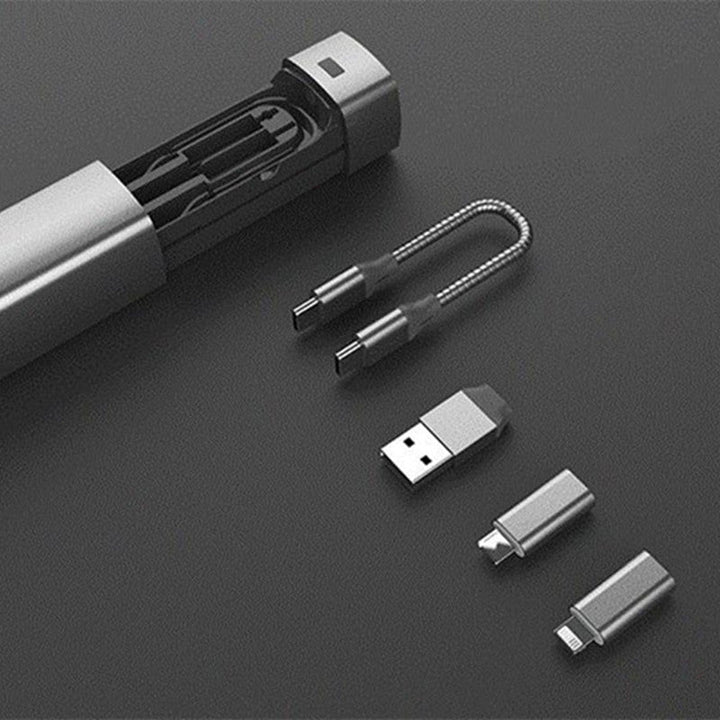 Lisslune | 6-In-1 Cable Organizer With Mini Flashlight And Emergency Power Bank