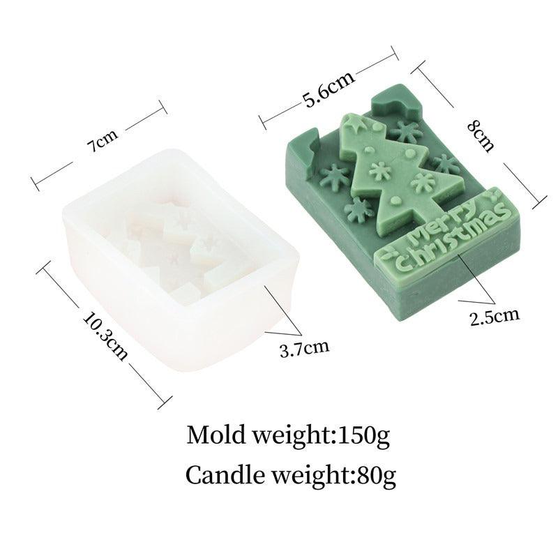 Lisslune | Elegant Candle Making Set for the Holidays: Santa Bell & Christmas Tree Molds