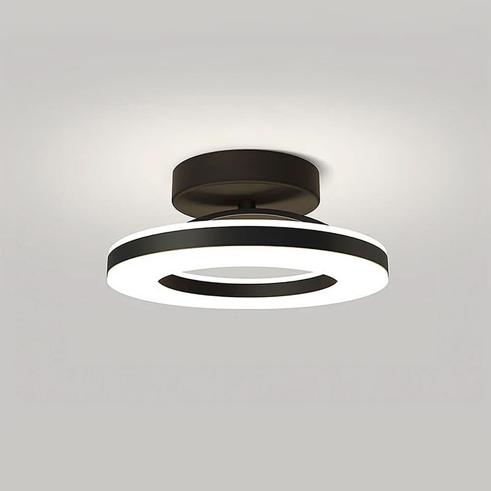 Lisslune | ZAYNO Black LED Ceiling Light – Modern Flush Mount