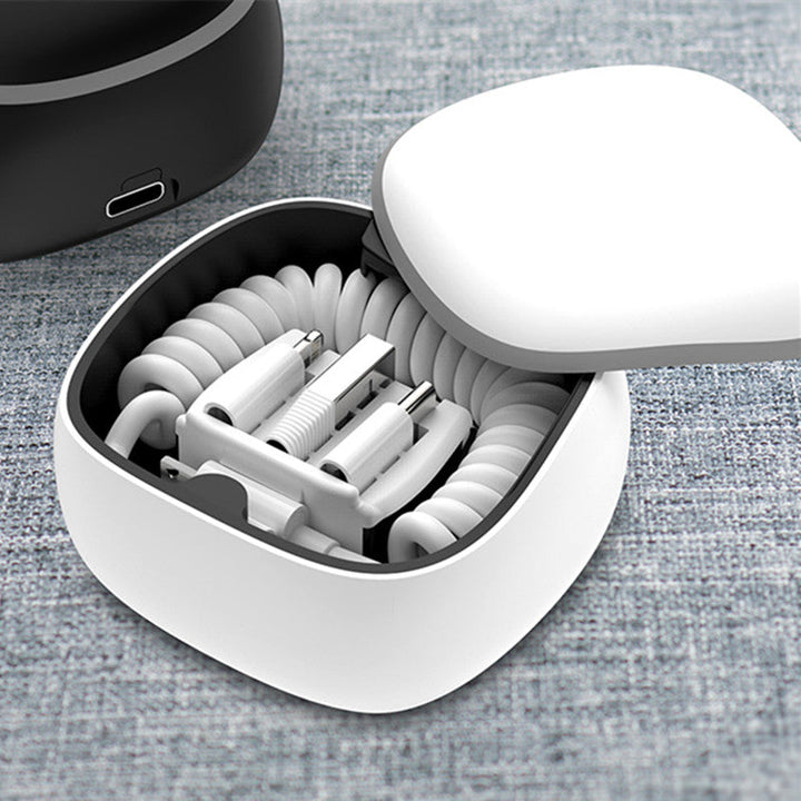 Lisslune | All-in-one spring cable power bank Type-c Android lightning storage box Emergency mini power bank