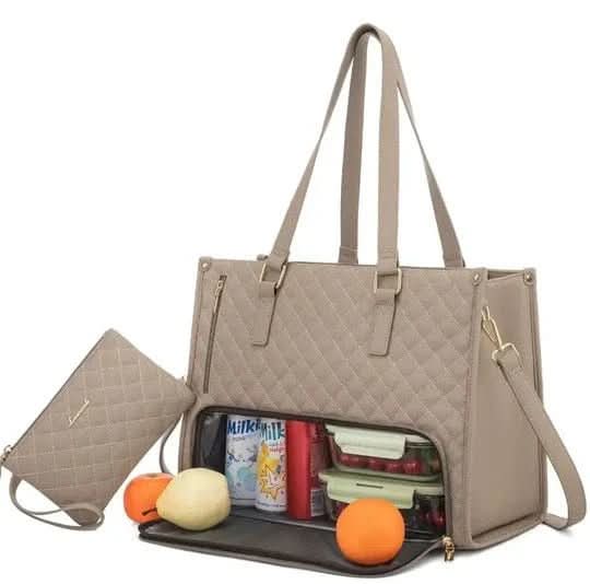 Lisslune | Stylish shopping bag with integrated insulated compartment