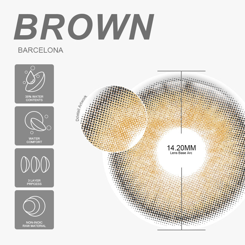 Rynx Barcelona Brown 14.2mm 1 Pair | 1 Year