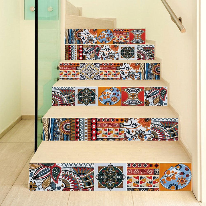 Lisslune | Transform your stairs with stylish abstract geometric decals