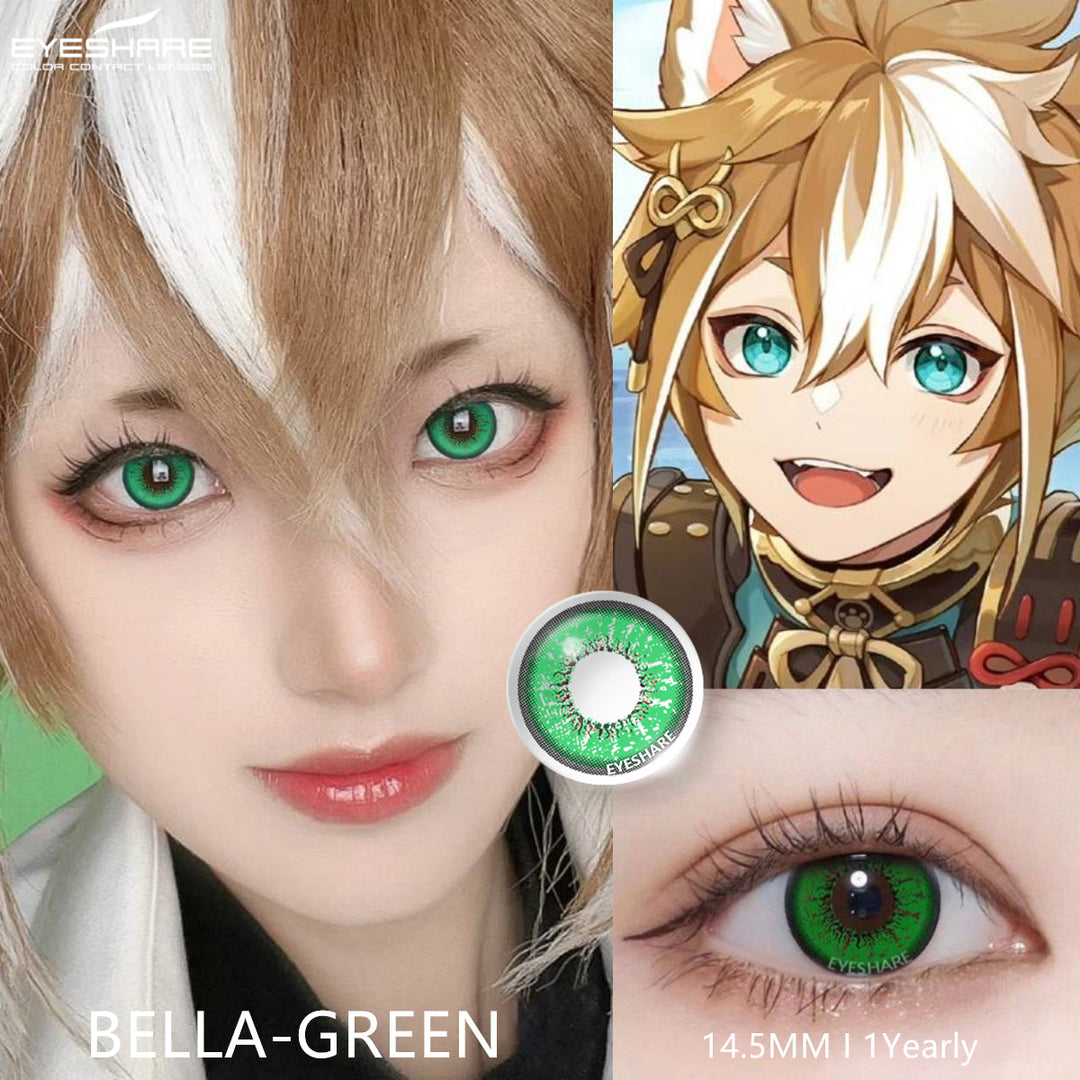 Rynx Cosplay BELLA Green 14.5 mm 1 Pair | 1 Year