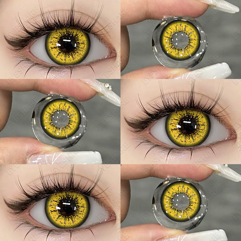 Rynx Cosplay Bella Yellow 14.5mm 1 Pair | 1 Year