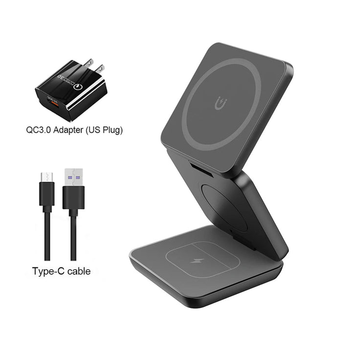 Lisslune | 3 in 1 foldable magnetic wireless charging station