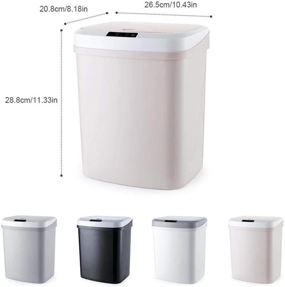 Lisslune | Automatic Sensor Trash Can – 15L – Touchless & Quiet – For Kitchen or Living Room