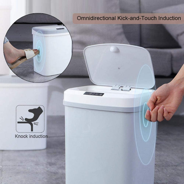 Lisslune | Automatic Sensor Trash Can – 15L – Touchless & Quiet – For Kitchen or Living Room