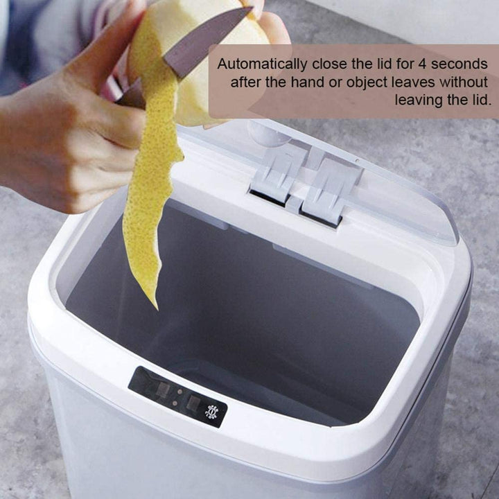 Lisslune | Automatic Sensor Trash Can – 15L – Touchless & Quiet – For Kitchen or Living Room