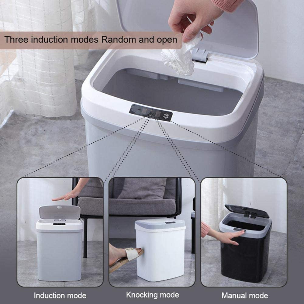Lisslune | Automatic Sensor Trash Can – 15L – Touchless & Quiet – For Kitchen or Living Room