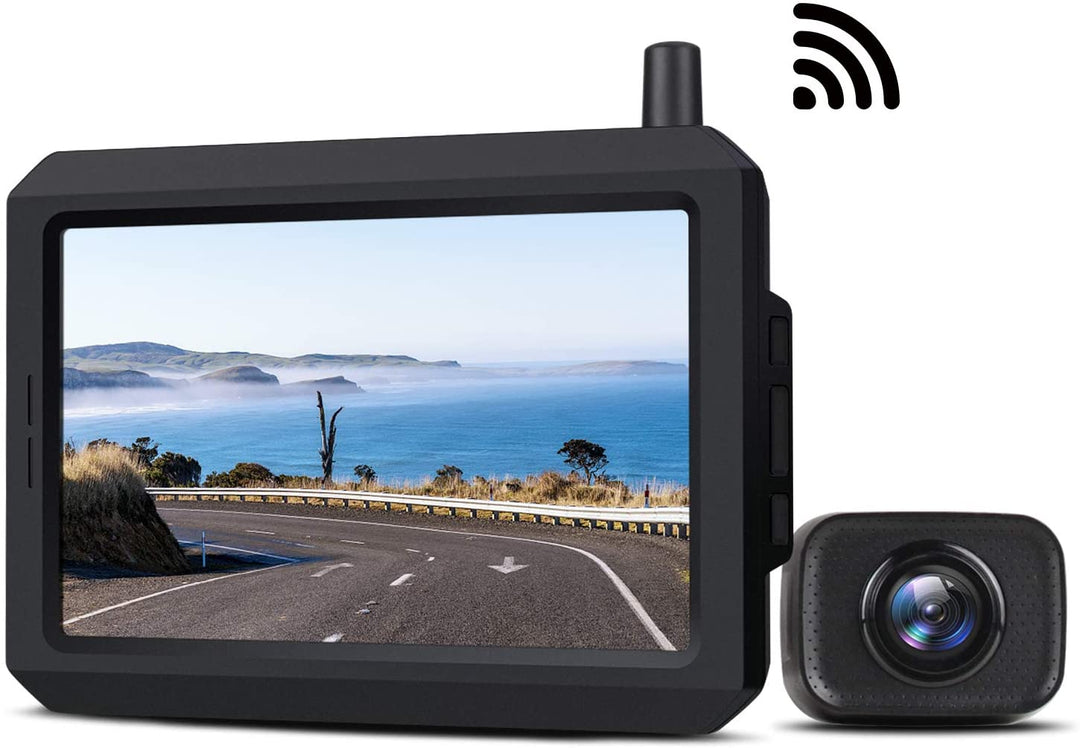 Lisslune | Wireless Rear View Camera with 5" or 7" Monitor – 20m Night Vision & Waterproof Reversing System for Car, Van & Camper