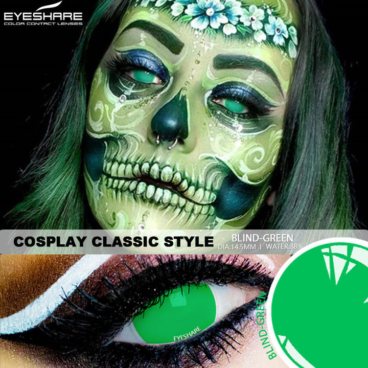 Rynx Cosplay BLIND Green 14.5mm 1 Pair | 1 Year