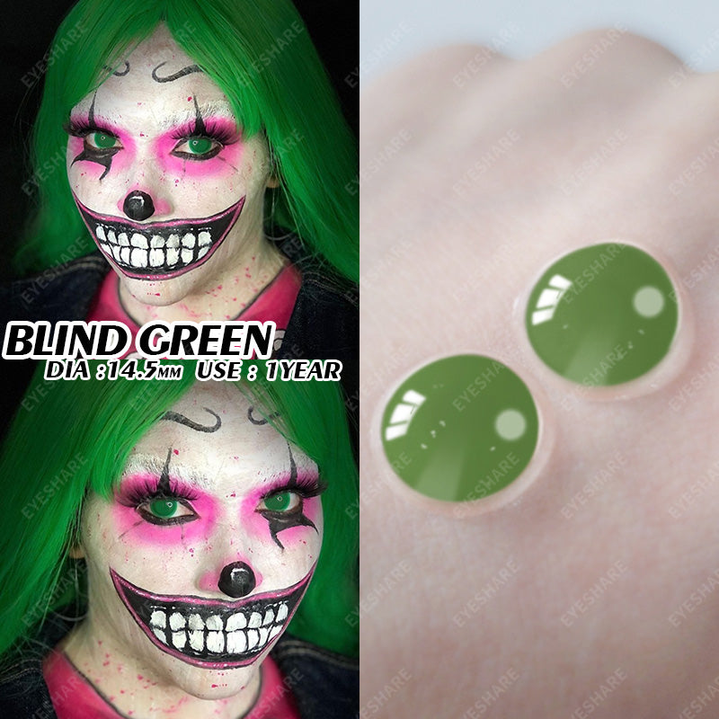 Rynx Cosplay BLIND Green 14.5mm 1 Pair | 1 Year