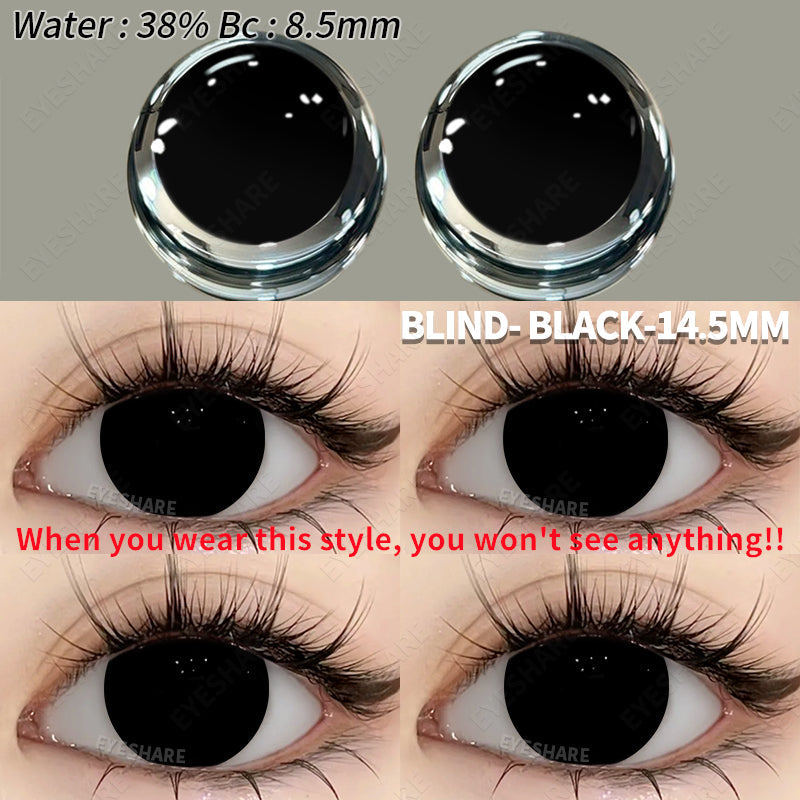 Rynx Cosplay BLIND Black 14.5mm 1 Pair | 1 Year