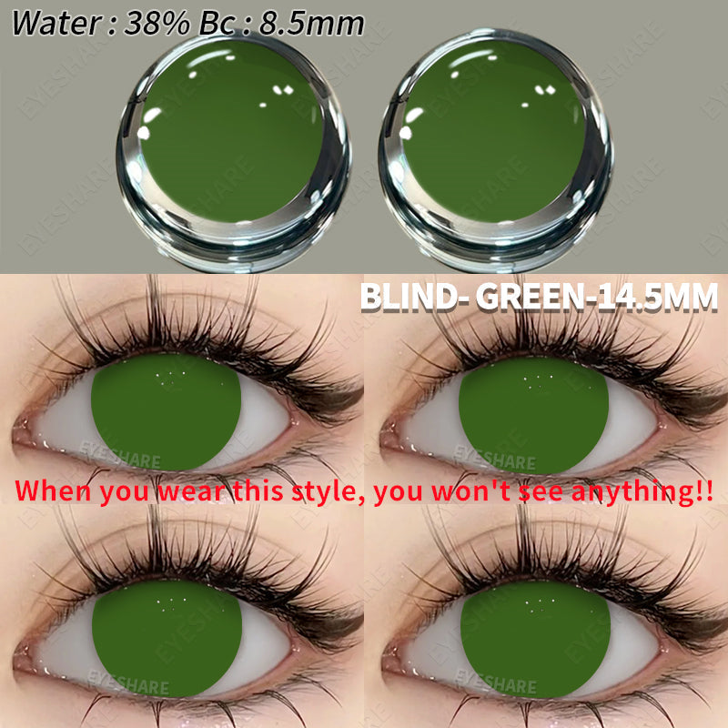 Rynx Cosplay BLIND Green 14.5mm 1 Pair | 1 Year