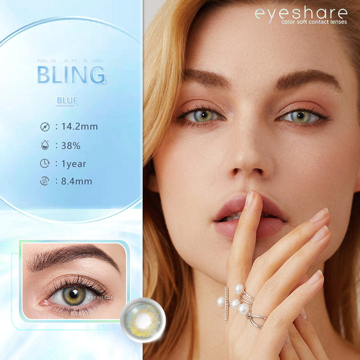 Rynx Bling Blue 14.2mm 1 Pair | 1 Year