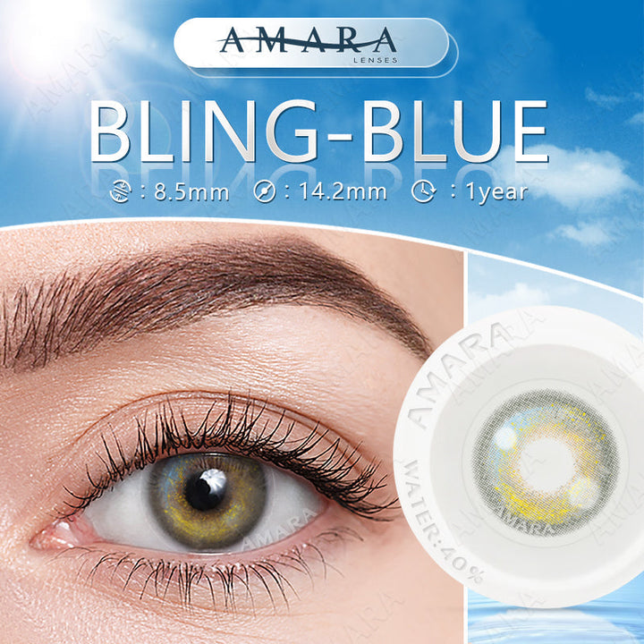 Rynx Bling Blue 14.2mm 1 Pair | 1 Year