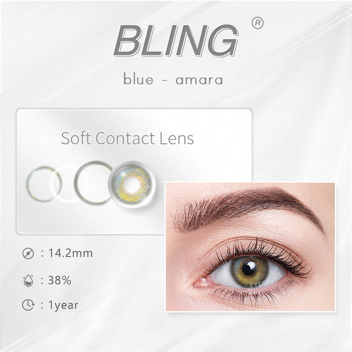 Rynx Bling Blue 14.2mm 1 Pair | 1 Year