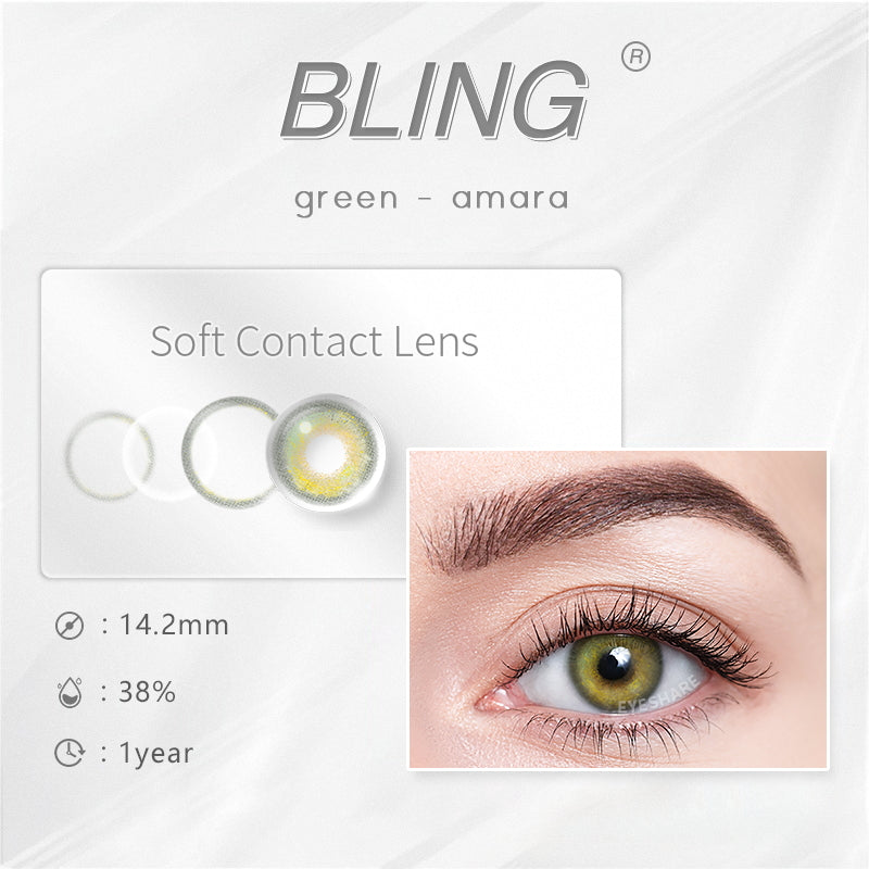Rynx Bling Green 14.2 mm 1 Pair | 1 Year