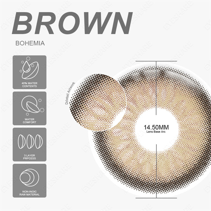 Rynx Bohemia Brown 14.5mm 1 Pair | 1 Year