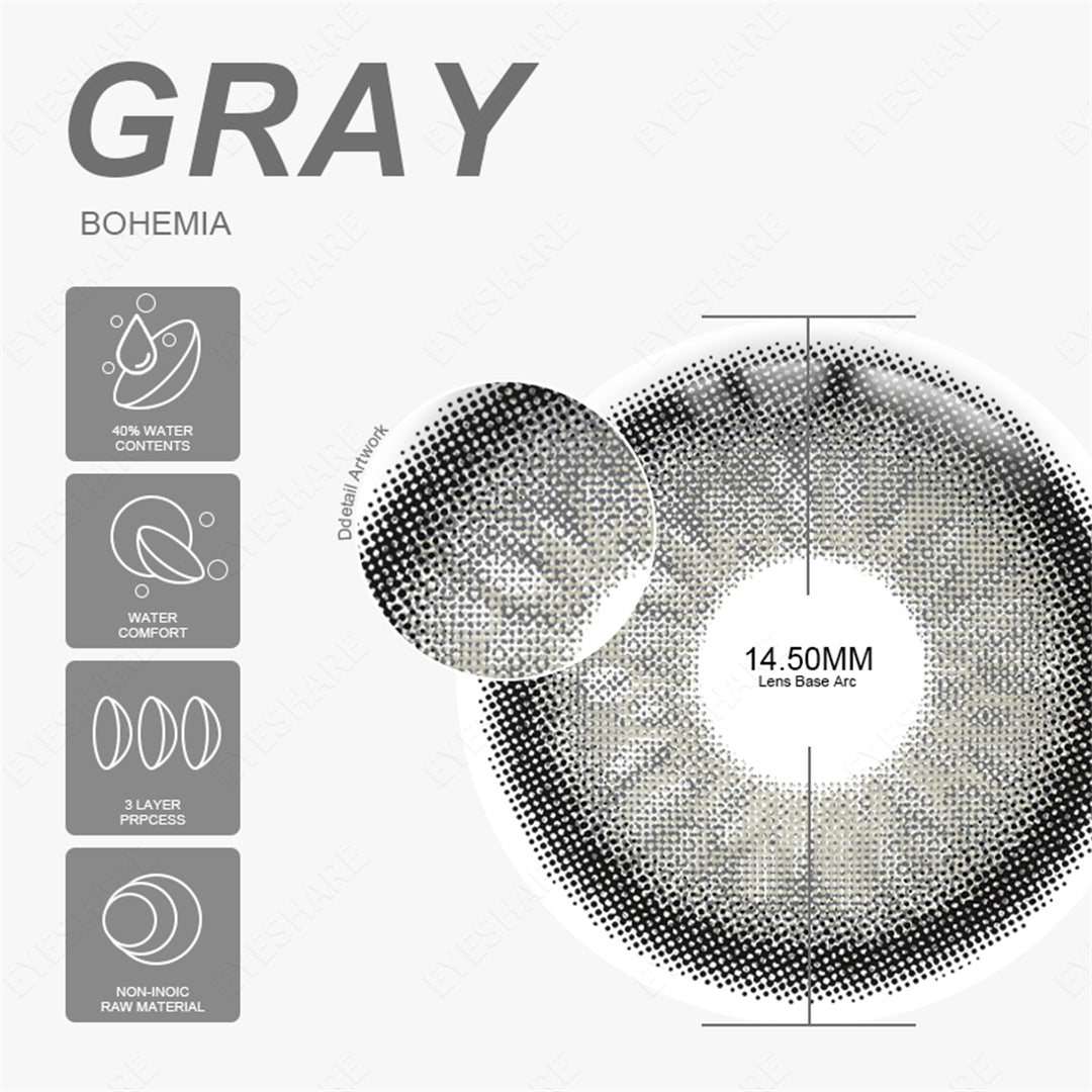 Rynx Bohemia Gray 14.5mm 1 Pair | 1 Year