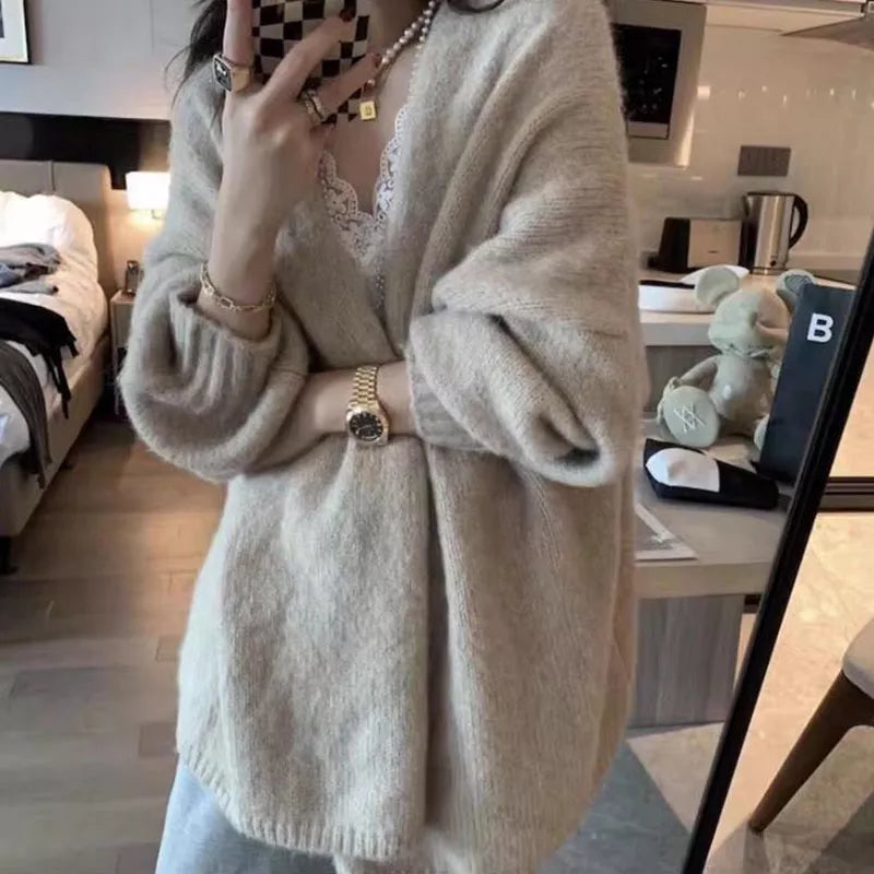 Lisslune | Warm thick knitted cardigan