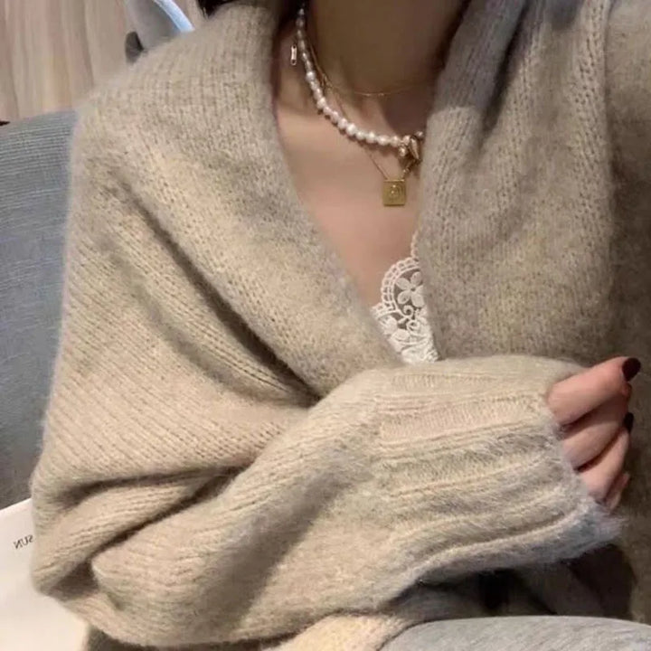 Lisslune | Warm thick knitted cardigan