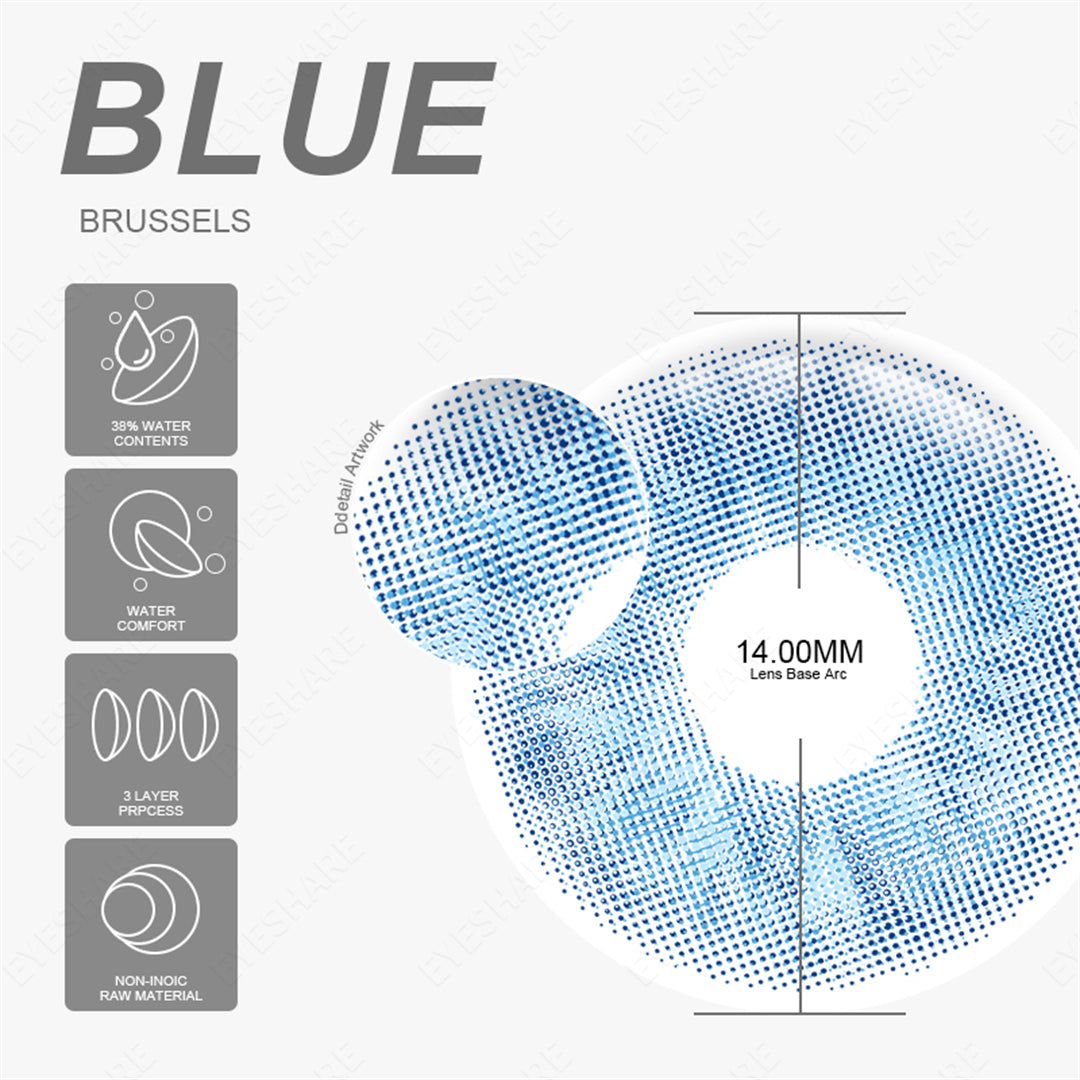 Rynx Brussels Blue 14.0mm 1 Pair | 1 Year