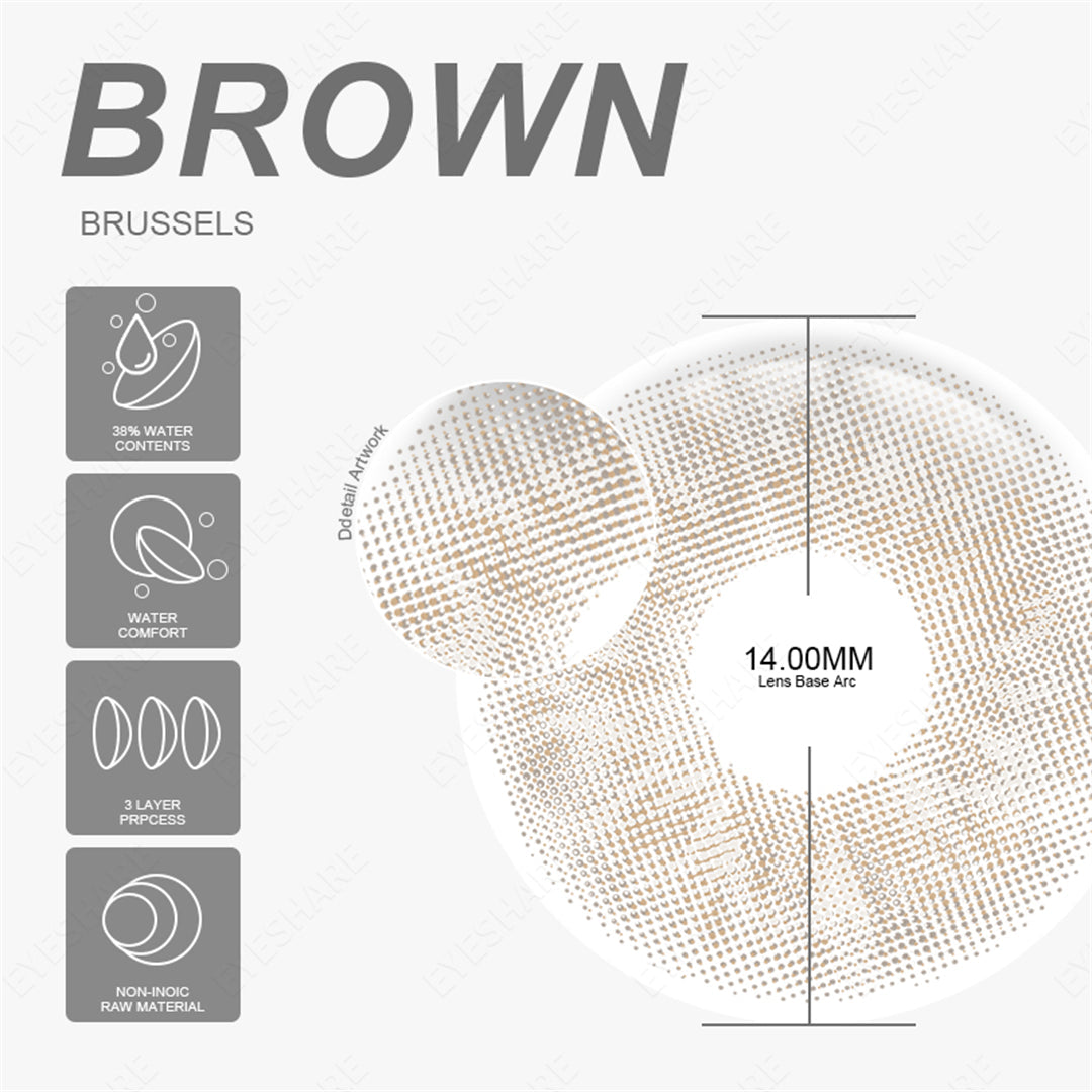 Rynx Brussels Brown 14.0 mm 1 Pair | 1 Year