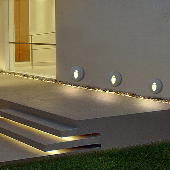 Lisslune | Modern Art Deco Round Square Aluminum Waterproof LED Wall Light for Hallways