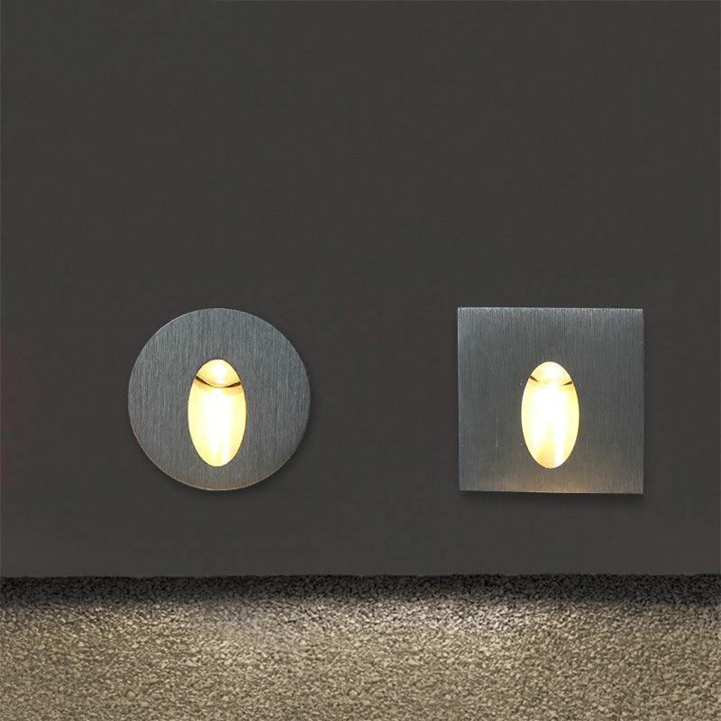Lisslune | Modern Art Deco Round Square Aluminum Waterproof LED Wall Light for Hallways