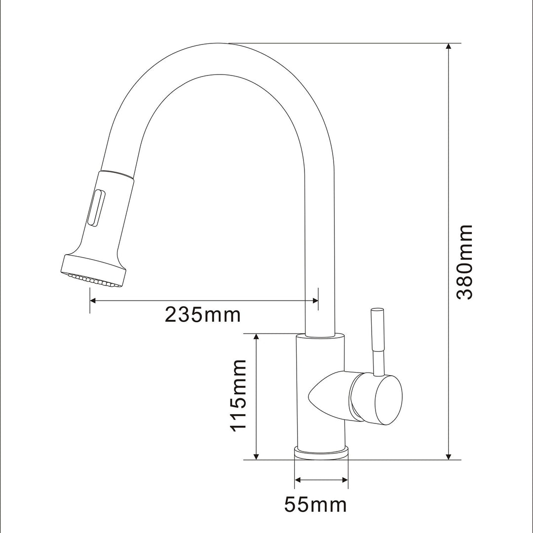 Lisslune | 2 spray types kitchen faucet with pull-out spray mixer kitchen