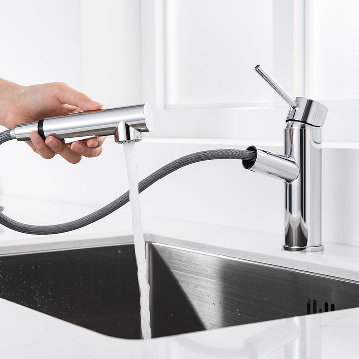 Lisslune | 120 ° swivel extendable mixer tap sink faucet brass for kitchen sinks