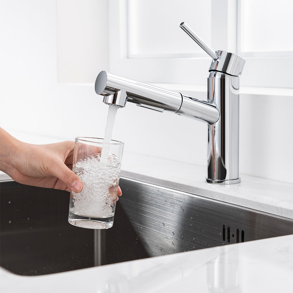 Lisslune | 120 ° swivel extendable mixer tap sink faucet brass for kitchen sinks