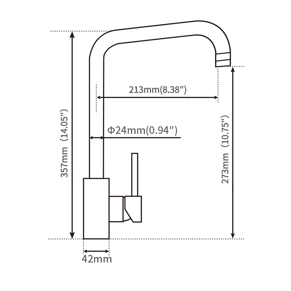 Lisslune | 2-Beam Kitchen Faucet Black 360° Rotatable Water Faucet Kitchen Faucet Sink
