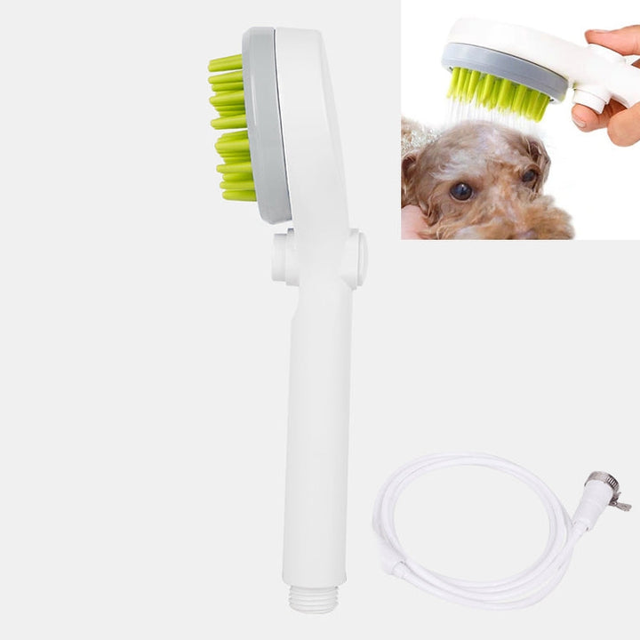 Pet shower nozzle massage shower, with hose universal joint (Gray)