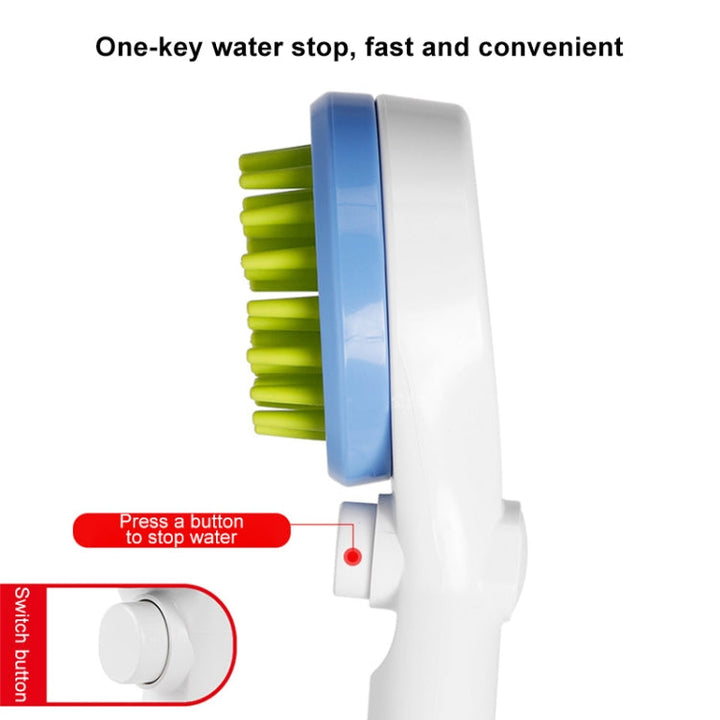 Pet shower nozzle massage shower, with hose universal joint (Gray)