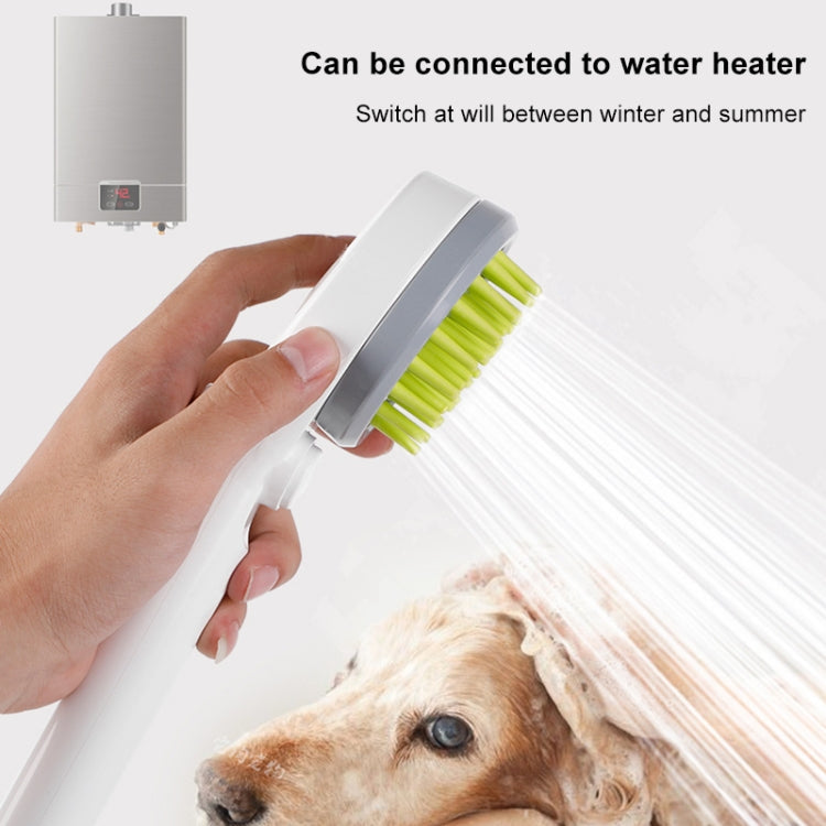 Pet shower nozzle massage shower, with hose universal joint (Gray)