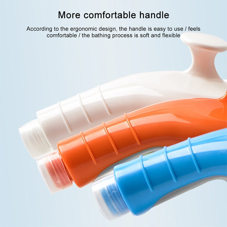 Pet Shower shower brush with non-slip handle nozzle (Orange)