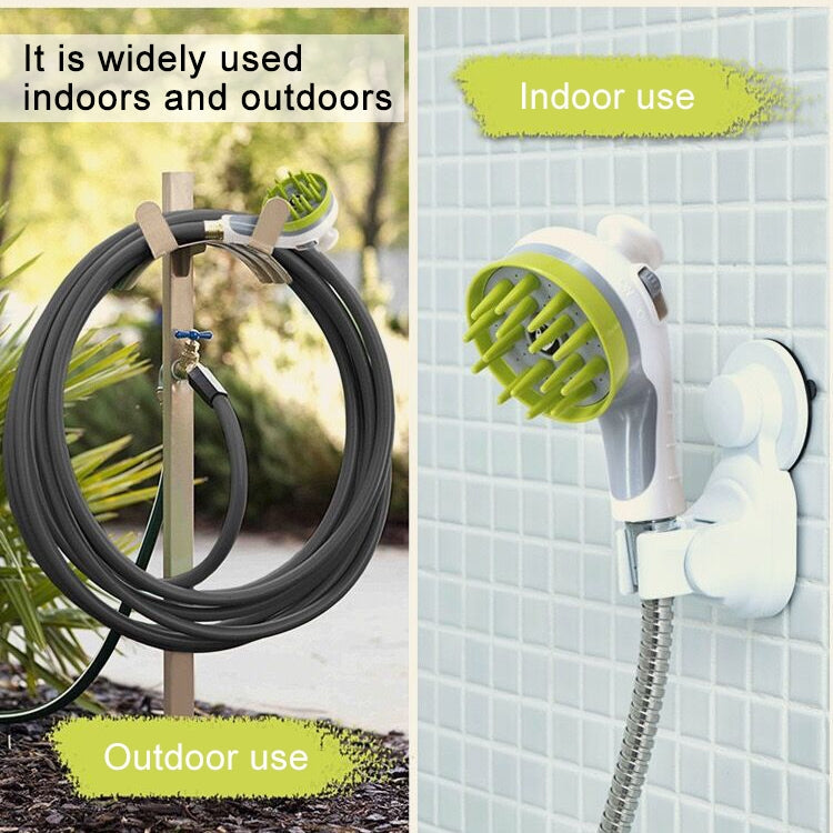 Pet Shower shower brush with non-slip handle nozzle (Orange)