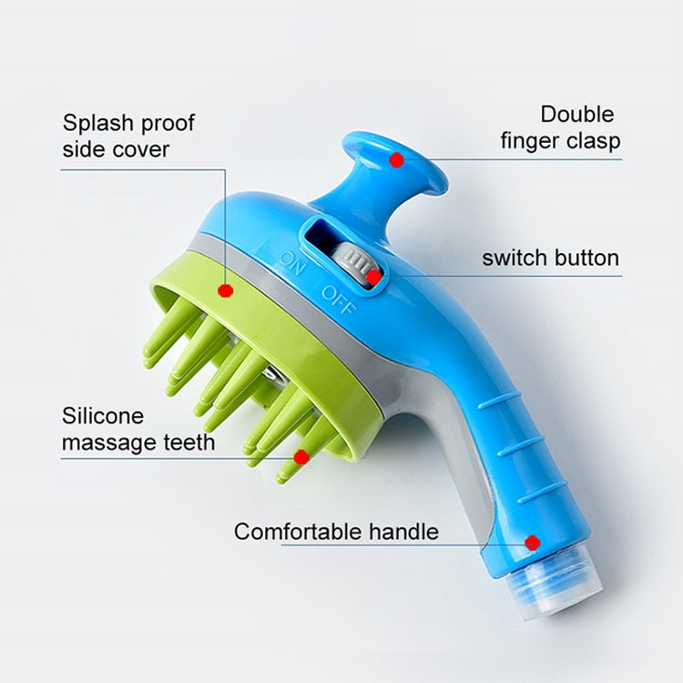 Pet Shower shower brush with non-slip handle nozzle (Orange)