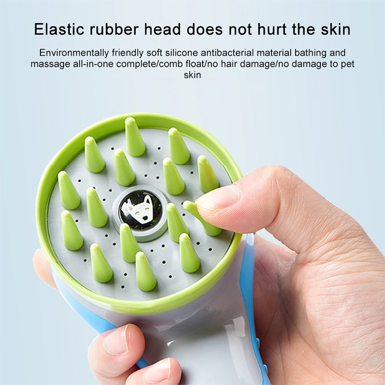 Pet Shower shower brush with non-slip handle nozzle (Orange)