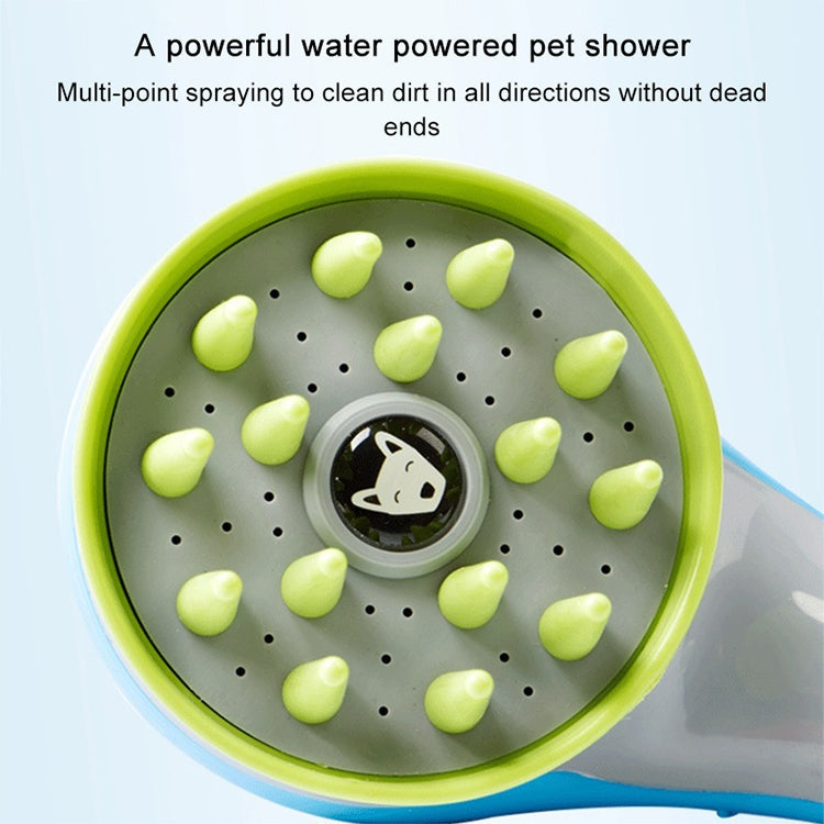 Pet Shower shower brush with non-slip handle nozzle (Orange)