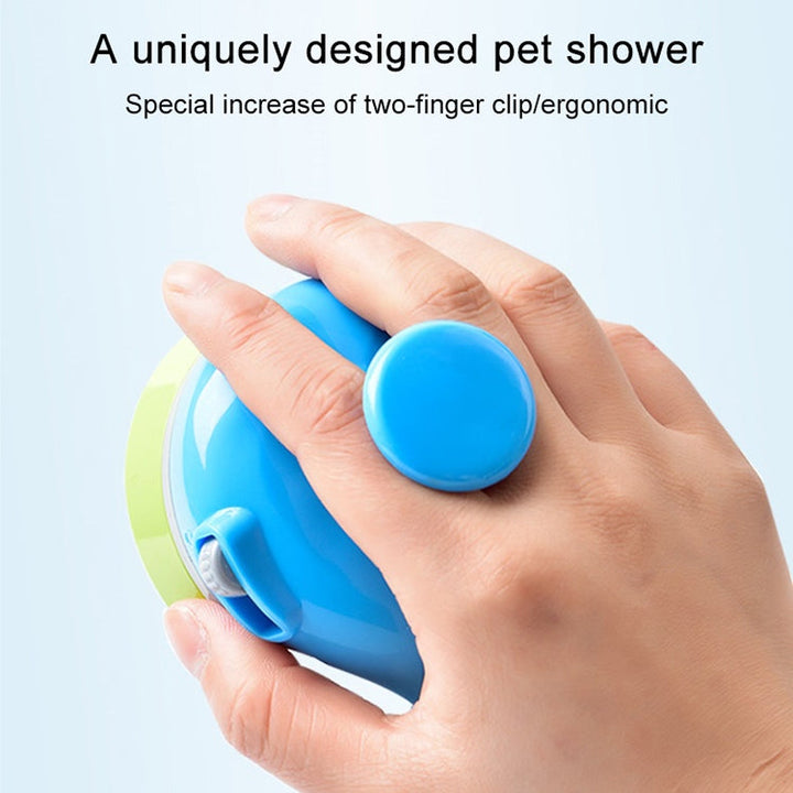 Pet Shower shower brush with non-slip handle nozzle (Orange)