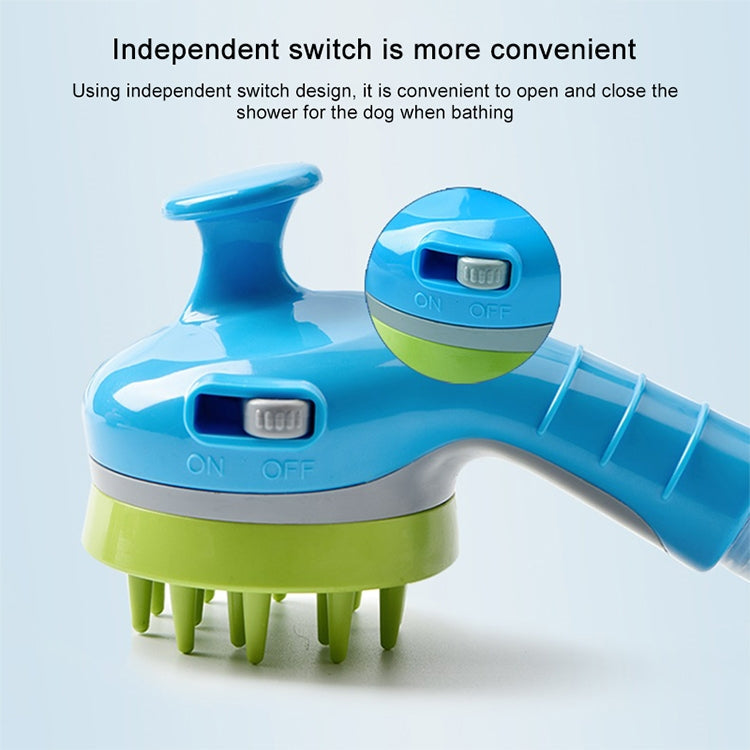Pet Shower shower brush with non-slip handle nozzle (Orange)