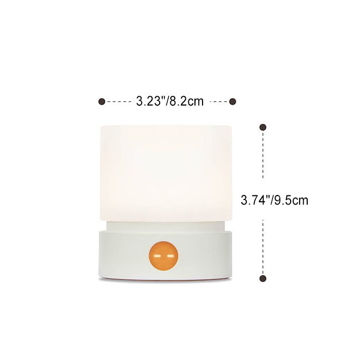 Lisslune | Contemporary Nordic Timer Rechargeable ABS HIPS Silicone Cylinder LED Table Lamp Night Light for Nightstand