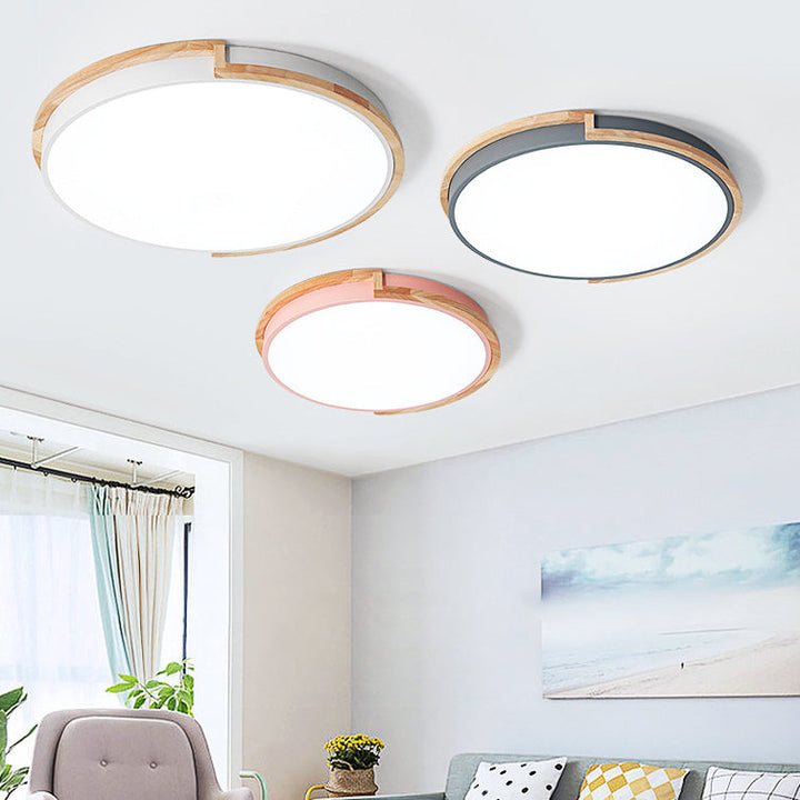 Lisslune | LumenCraft Nordic LED Ceiling Light | Wooden Frame | Acrylic Shade | Mood Light | For Bedroom and Living Room